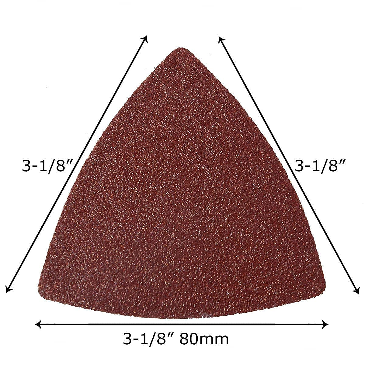 XXGO 180-Piece 3-1/8 Inch 80mm Triangular Oscillating Multi-Tool Sanding Pads Kit - 60/120/240 Grits Sandpaper (60 Pcs Each) - XGM0309 - Perfect for Woodworking, Metal Polishing & DIY Home Renovation Projects