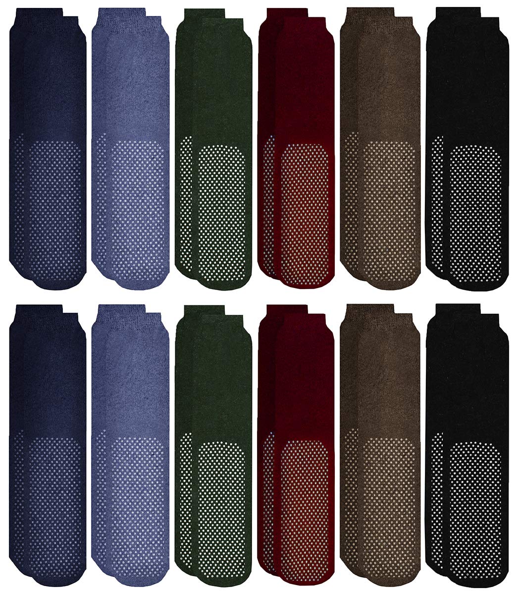 Yacht & Smith Men's Non-Slip Gripper Tube Socks - Colorful Athletic Socks for Running, Gym, Yoga & Everyday Wear