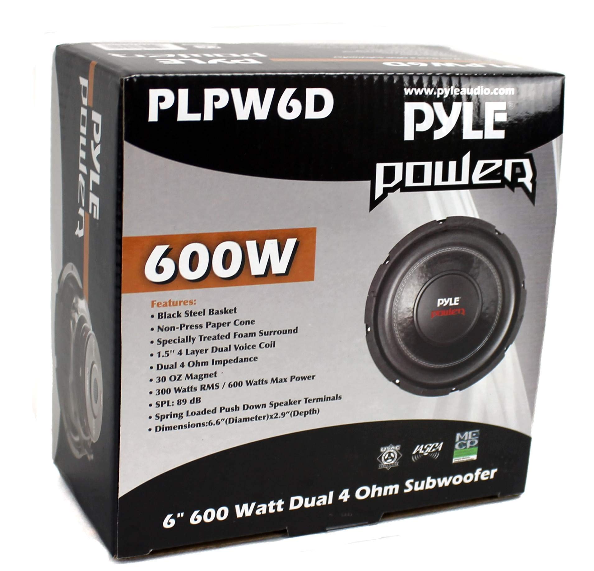 Pyle PLPW6D 6 Inch Dual Voice Coil 4 Ohm Car Subwoofer - 2 Pack High Power Bass Speakers for Car Audio System - Perfect for Trucks, SUVs & Custom Car Stereo Upgrades
