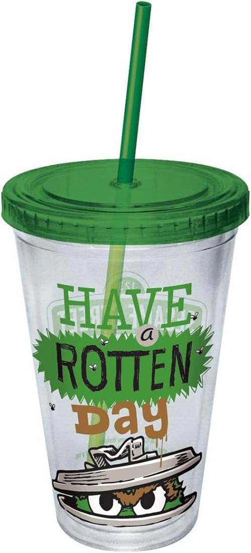 ICUP Oscar 16oz Clear Plastic Cup with Straw for Parties