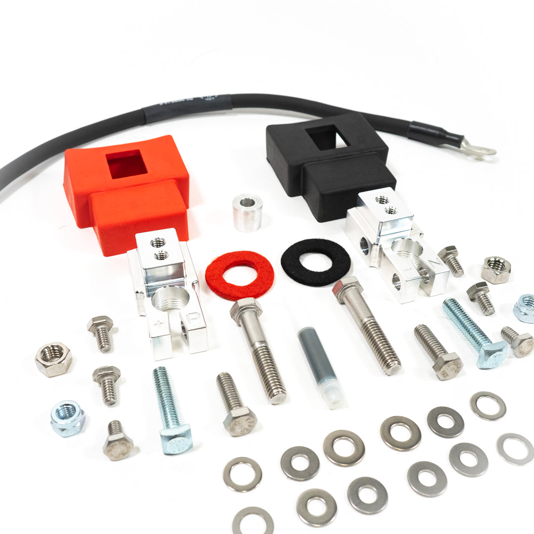 2005-2023 Toyota Tacoma Complete Billet Battery Terminal Kit with Negative Terminal Wiring Kit - Upgrade Your Truck's Electrical System for Off-Roading & Towing