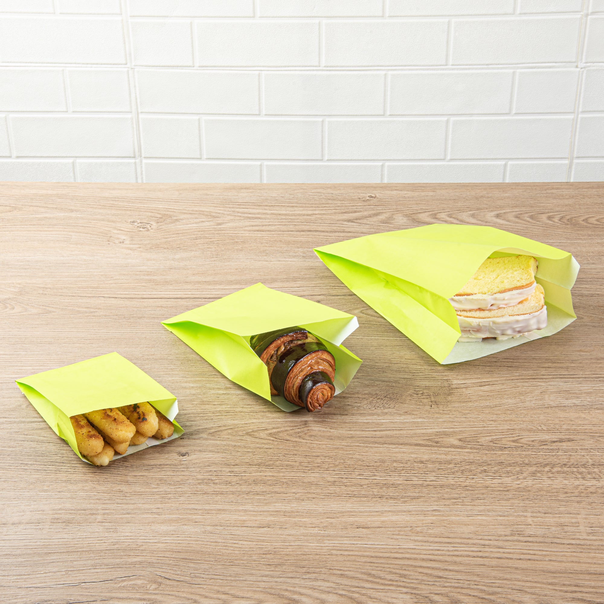 Eco-Friendly Green Paper French Fry & Snack Bags - 7