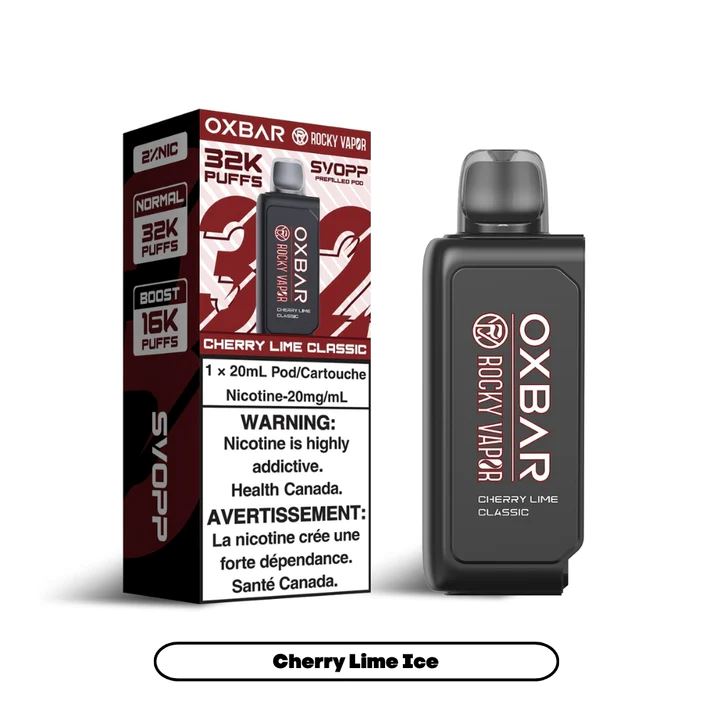 Oxbar Svopp 32K Pod - Cherry Lime Classic Flavor Disposable Vape Pen for Smooth & Refreshing Vaping Experience | Perfect for On-the-Go Use, Travel & Social Events