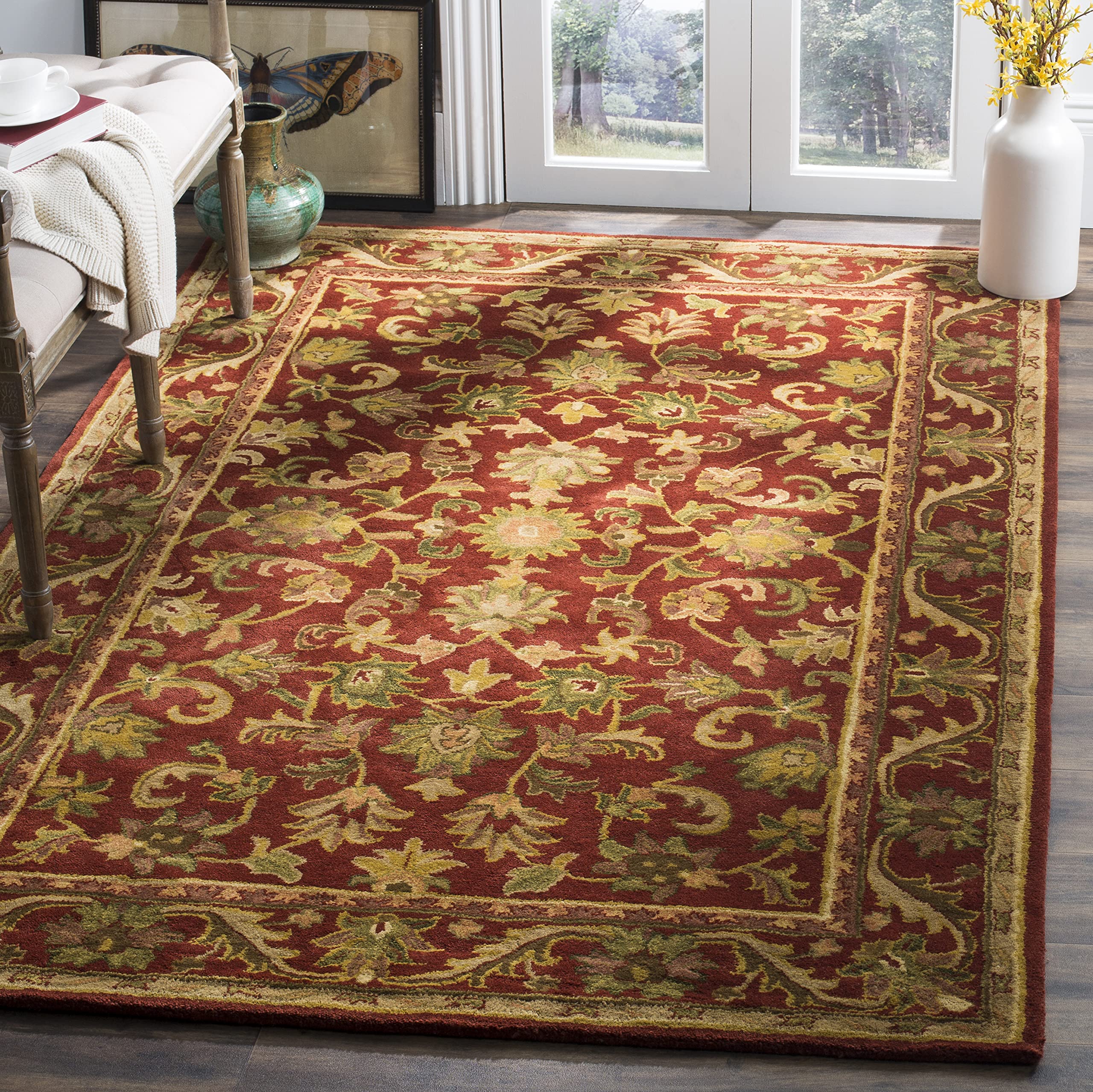 SAFAVIEH Antiquity Collection 12' x 15' Red Handmade Traditional Oriental Premium Wool Area Rug - Perfect for Living Room, Bedroom & Home Decor