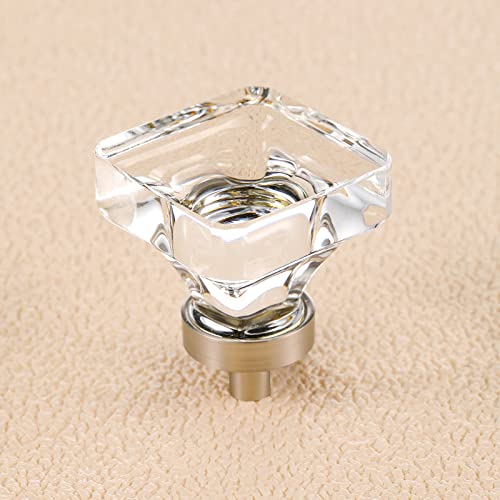 Clear Crystal+Brushed Nickel Base