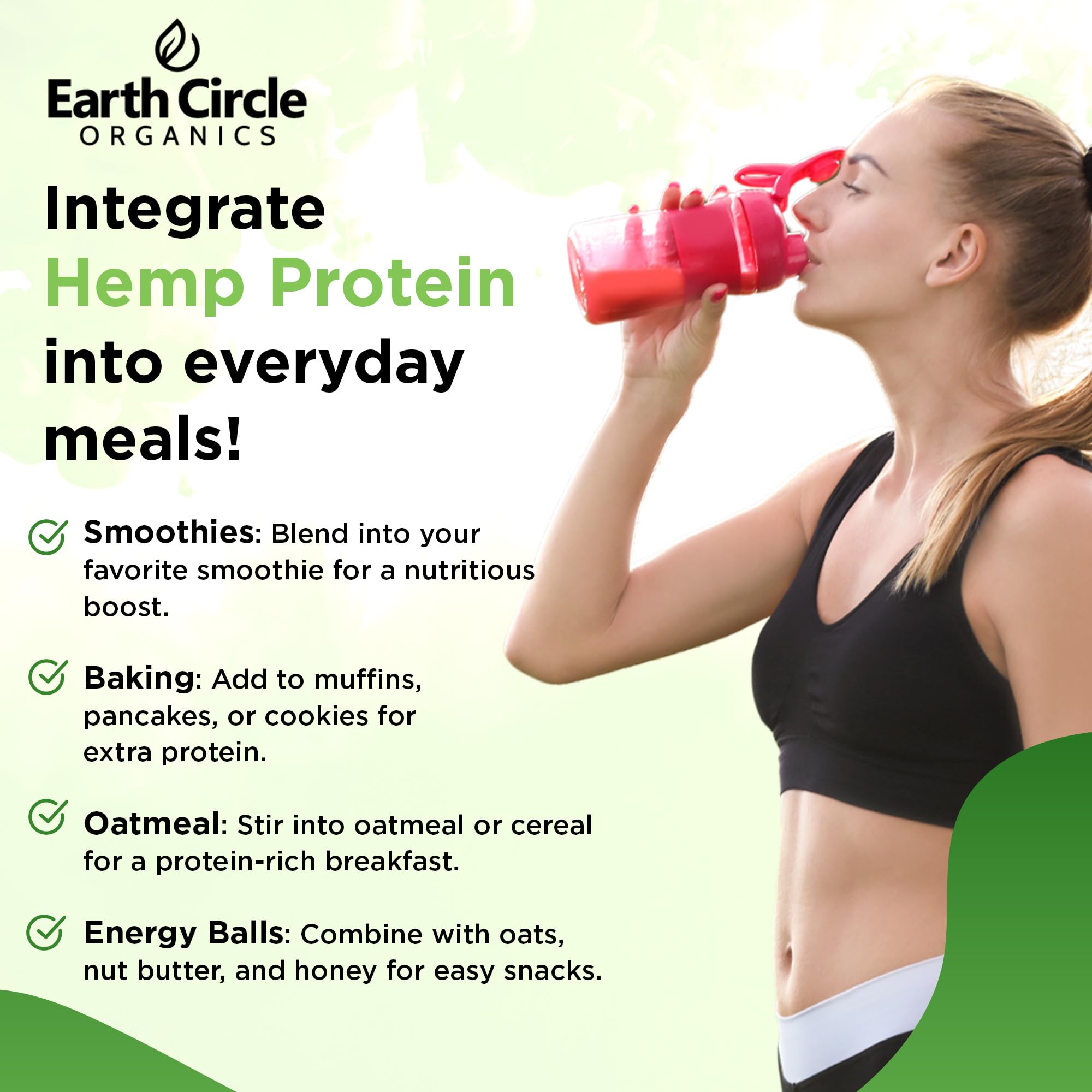 Organic Hemp Protein Powder - 100% Gluten Free, Vegan & Plant Based Protein Supplement - Lab Tested for Purity - Keto Friendly, Meal Replacement & Workout Recovery (8oz, Pack of 3) - Perfect for Smoothies, Baking & Post-Workout Shakes