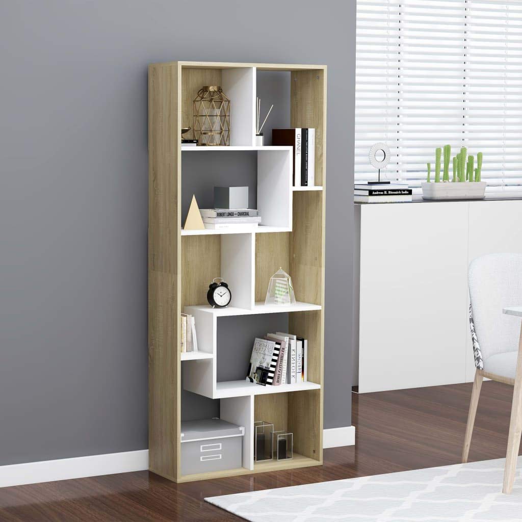 TEWTX7 Bookcase - Freestanding Display Shelf & Room Divider with Decorative Storage for Living Room, Office, Bedroom, Library - Perfect for Organizing Books, Displaying Decor & Creating Stylish Room Partitions