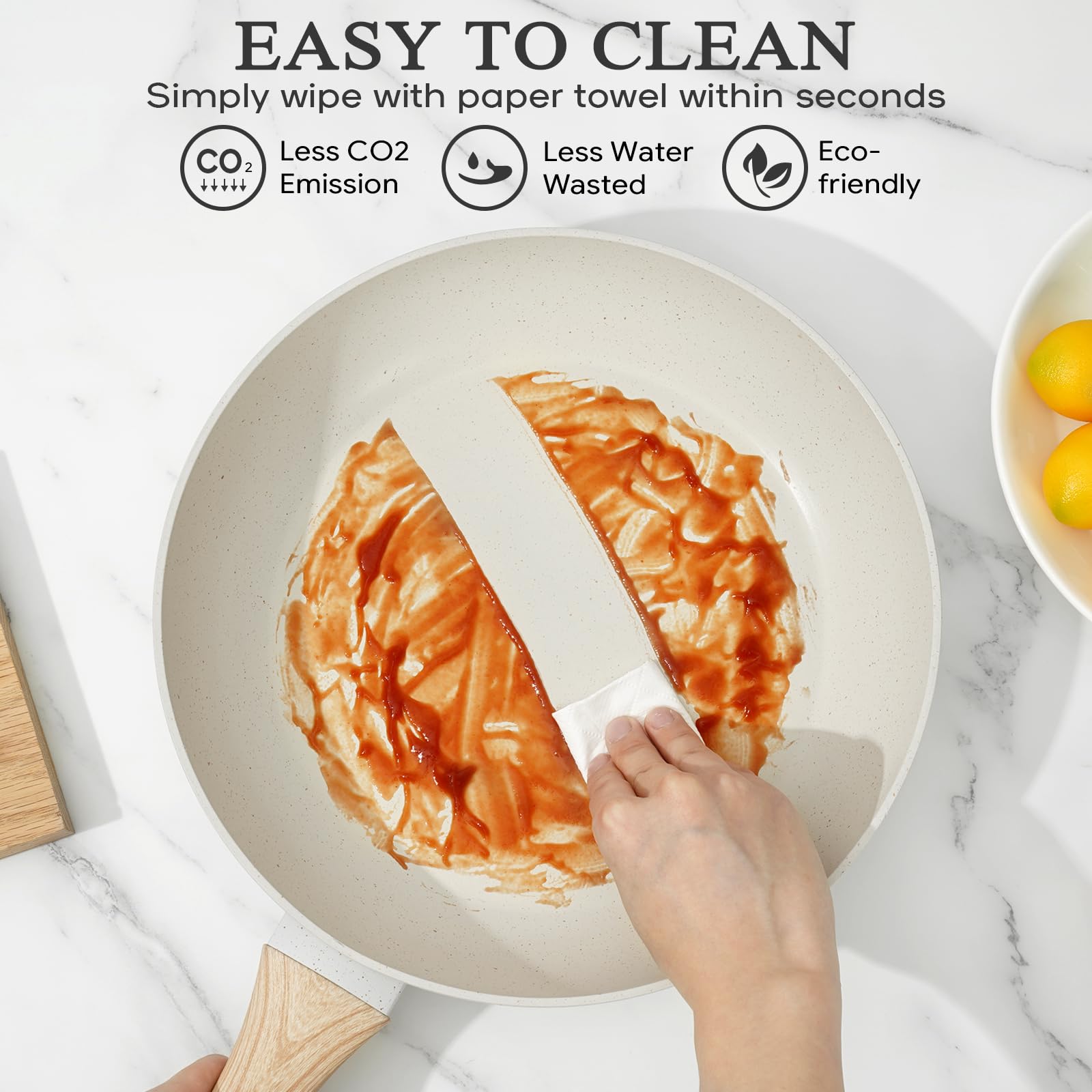 **17-Piece Nonstick Pots and Pans Set - PFOS/PFOA Free Granite Coating Induction Cookware with Stay-Cool Handles & Silicone Tools - Perfect for Home Cooking, Baking & Family Meals**