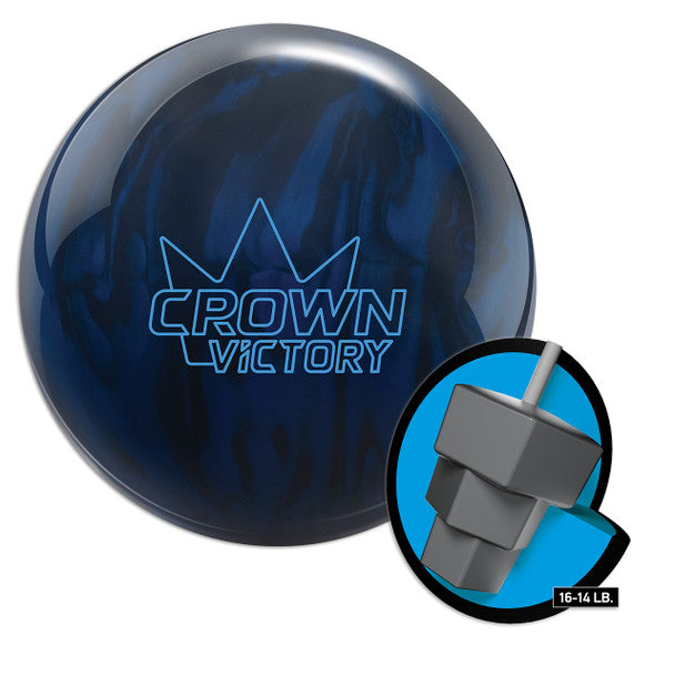 Brunswick Crown Victory Bowling Ball - High Performance Reactive Resin for Hook & Control | Perfect for League Play & Tournament Bowlers