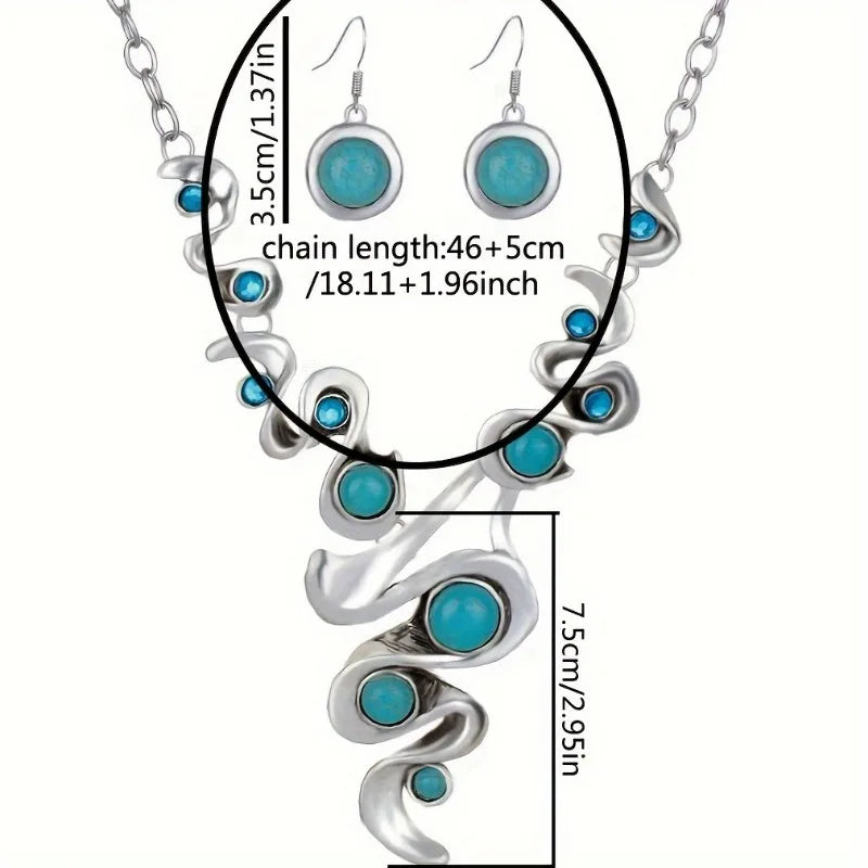 Elegant Jewelry Set for Women - Sterling Silver Necklace & Earrings Gift Set, Perfect for Weddings, Anniversaries & Special Occasions