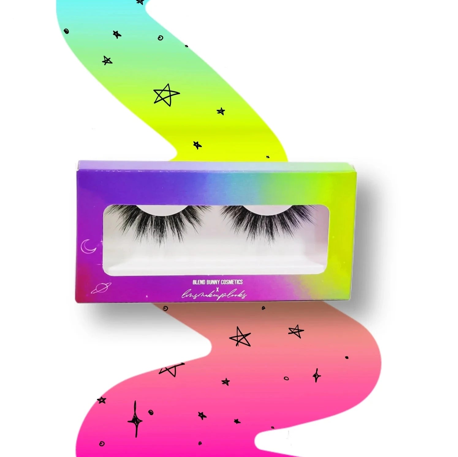 Lins x Blend Bunny False Eyelashes - Natural & Voluminous Lashes for Dramatic Eye Makeup | Perfect for Parties, Weddings & Special Occasions