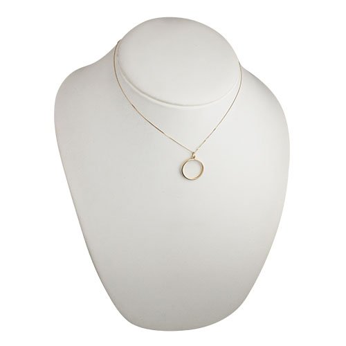 9ct Gold 20mm Plain 1/2 Half Sovereign Coin Mount Pendant with 0.6mm Curb Chain - Elegant Jewelry for Gifts, Special Occasions & Everyday Wear