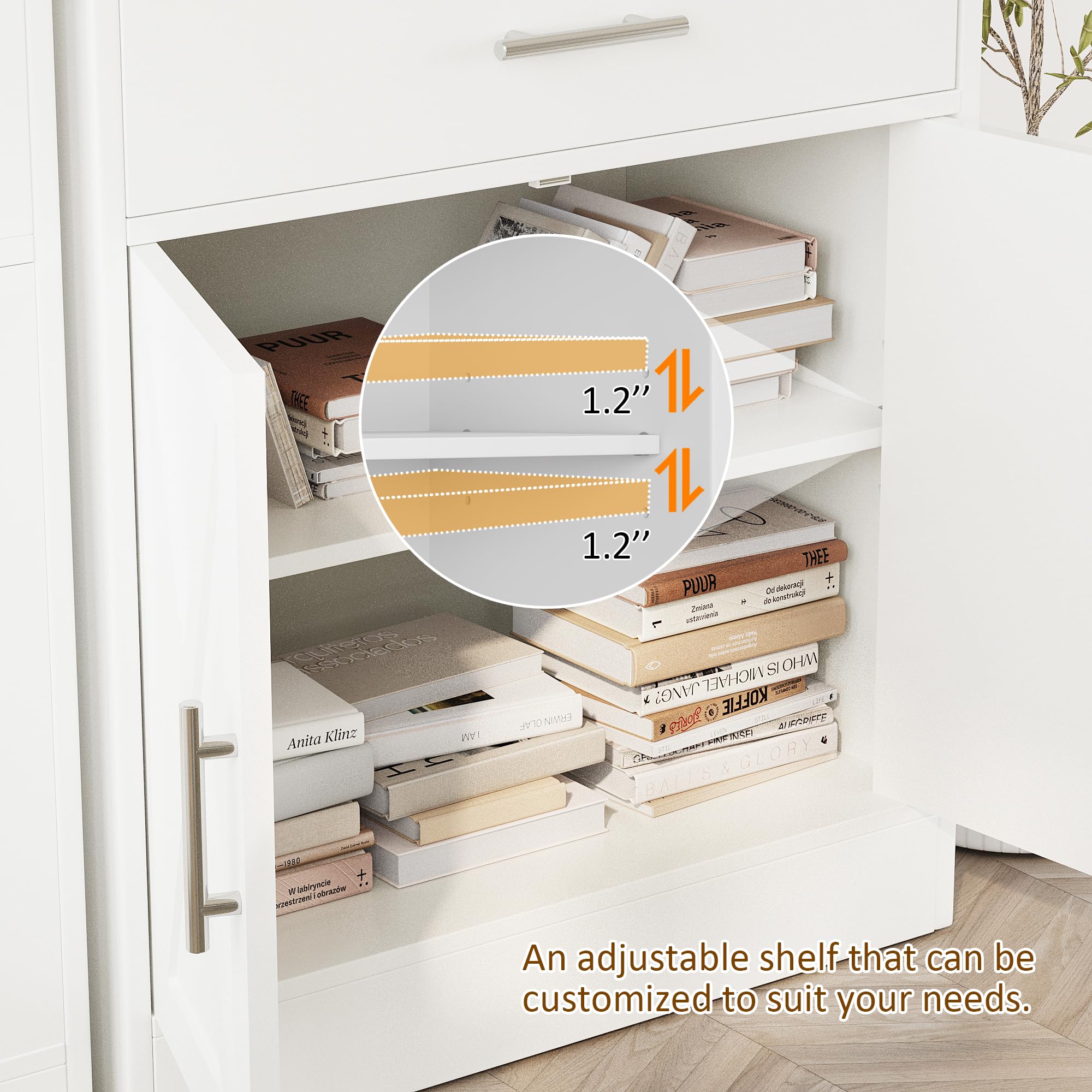 Modern Farmhouse Sideboard Buffet Cabinet - 32