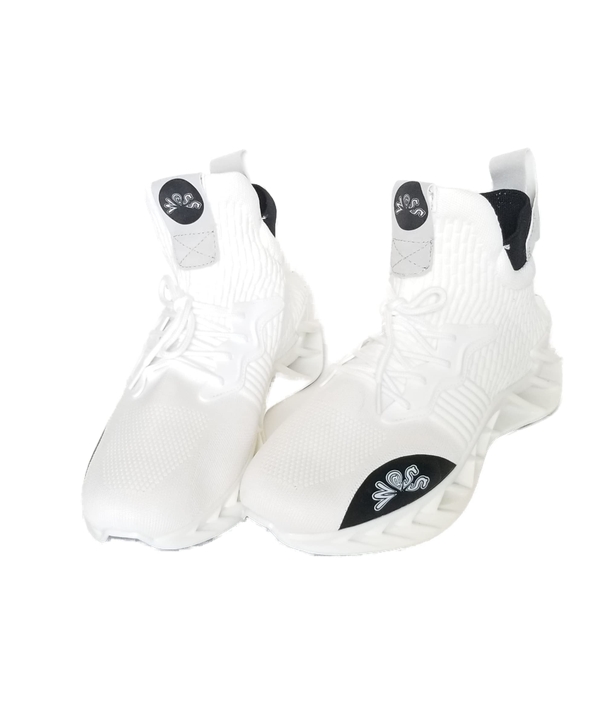 **Breathable High Top Men's Sneakers - White Fashion Athletic Shoes for Running, Walking & Casual Wear**