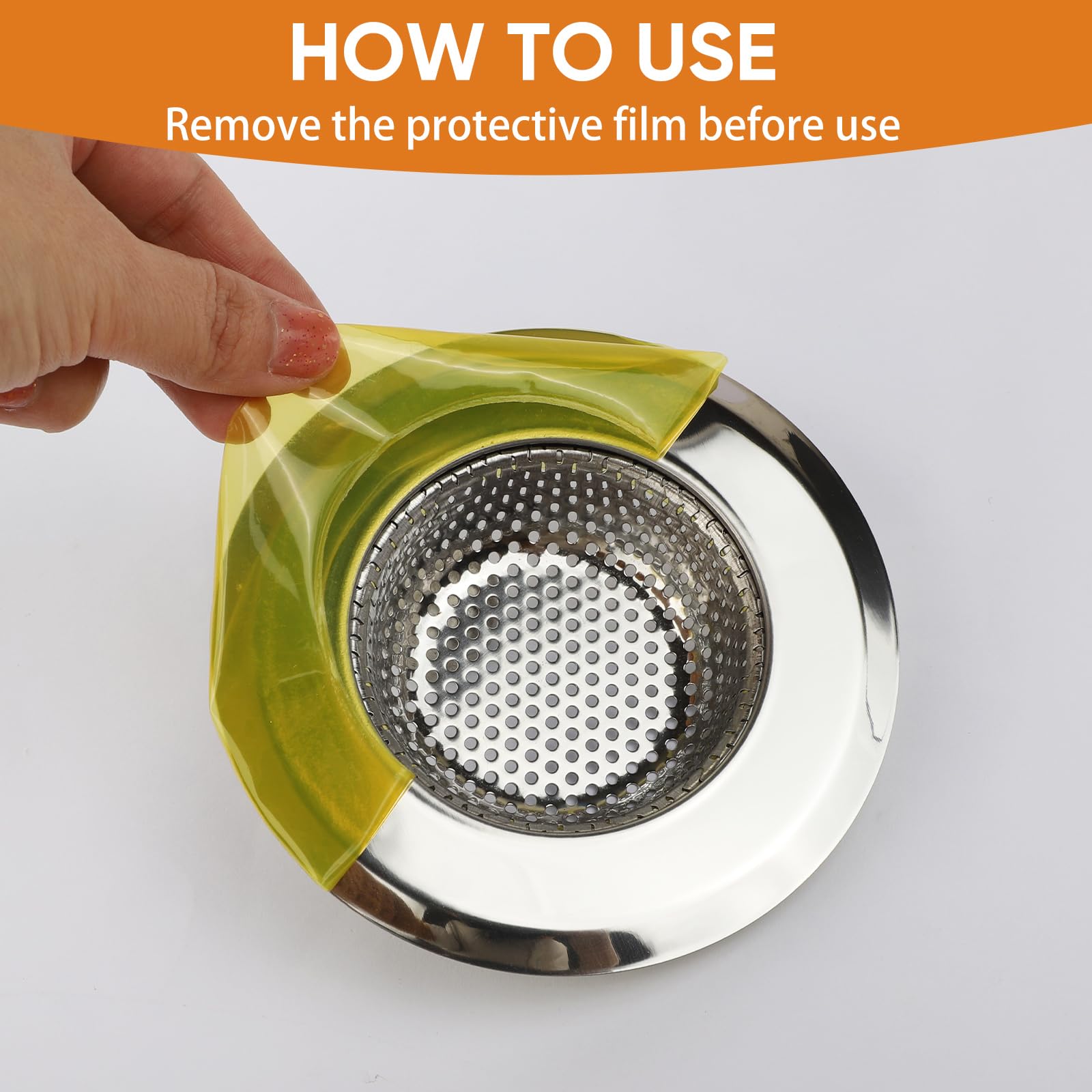 2 Pack 4.5 Inch Stainless Steel Kitchen Sink Strainer - Durable Sink Drain Food Catcher for Kitchen, Bathroom, and Utility Sinks
