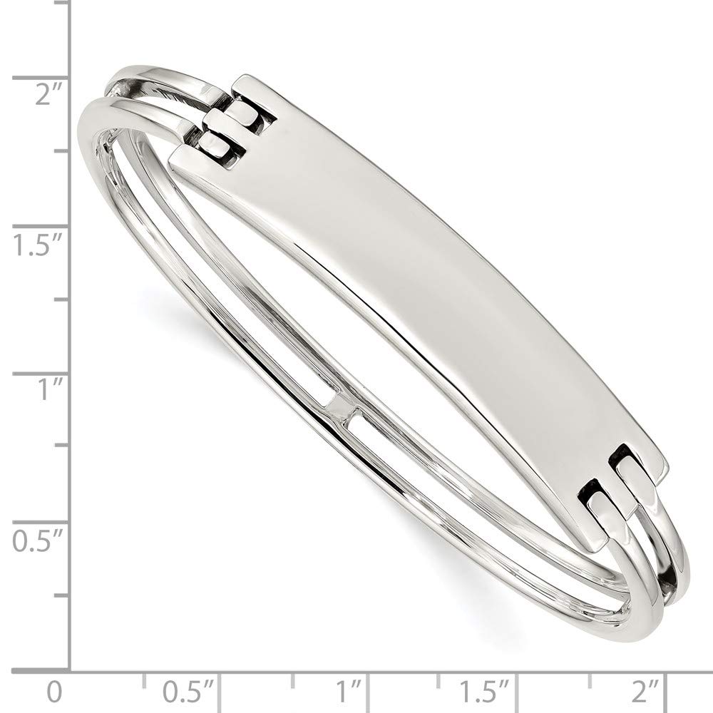 925 Sterling Silver ID Hinged Bangle Bracelet - Personalized Name Engraved Jewelry Gift for Women, Birthday, Anniversary, Mother's Day (Perfect for Everyday Wear & Special Occasions)