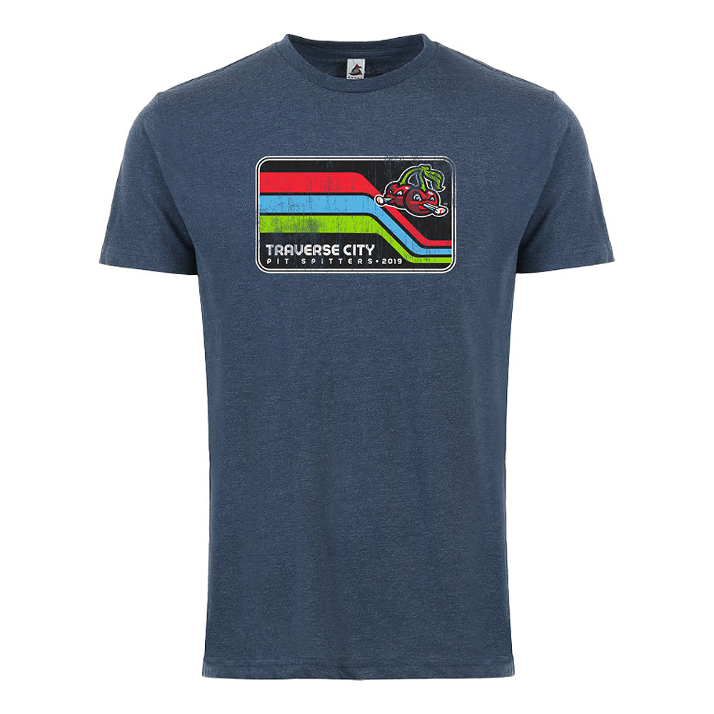 Premium Stripe Heather Navy BiBlend T-Shirt for Men & Women - Soft Comfortable Casual Wear for Everyday Outfits, Gym, and Lounge