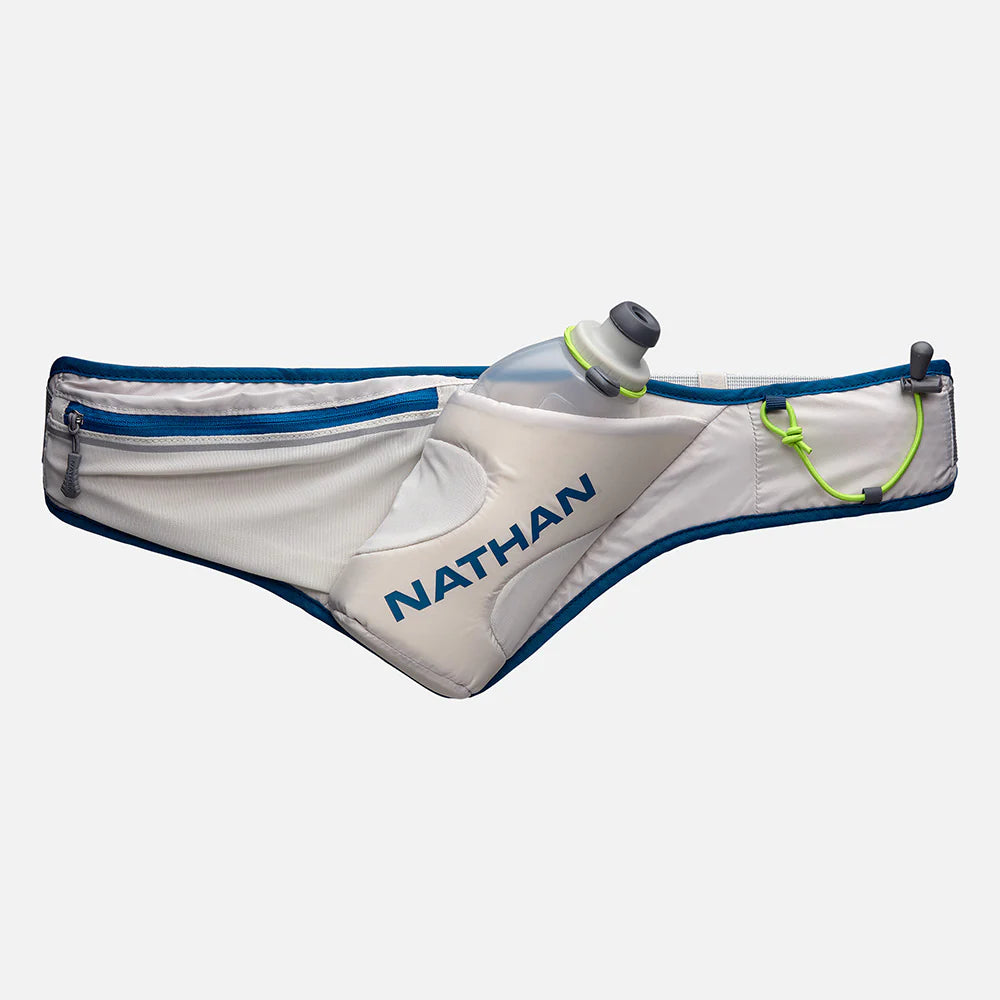 Peak Hydration Waist Pack - Lightweight Running Belt with Water Bottle Holder (Grey/Sailor Blue) - Perfect for Hiking, Jogging, Travel & Outdoor Activities