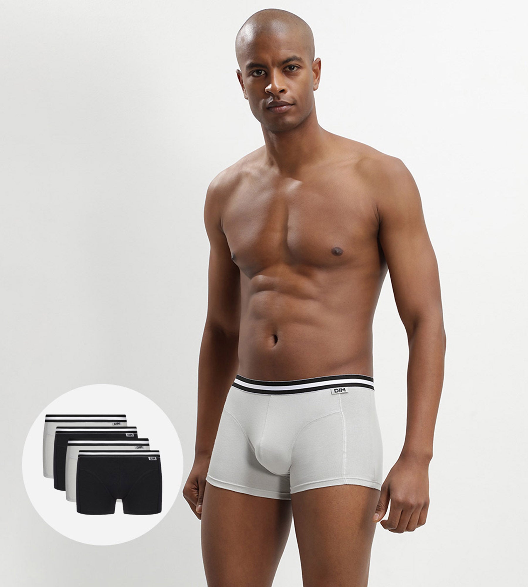 4 Pack Black & Gray Cotton Boxer Briefs for Men - Soft & Breathable Eco-Friendly Underwear - Perfect for Daily Wear, Gym & Sports