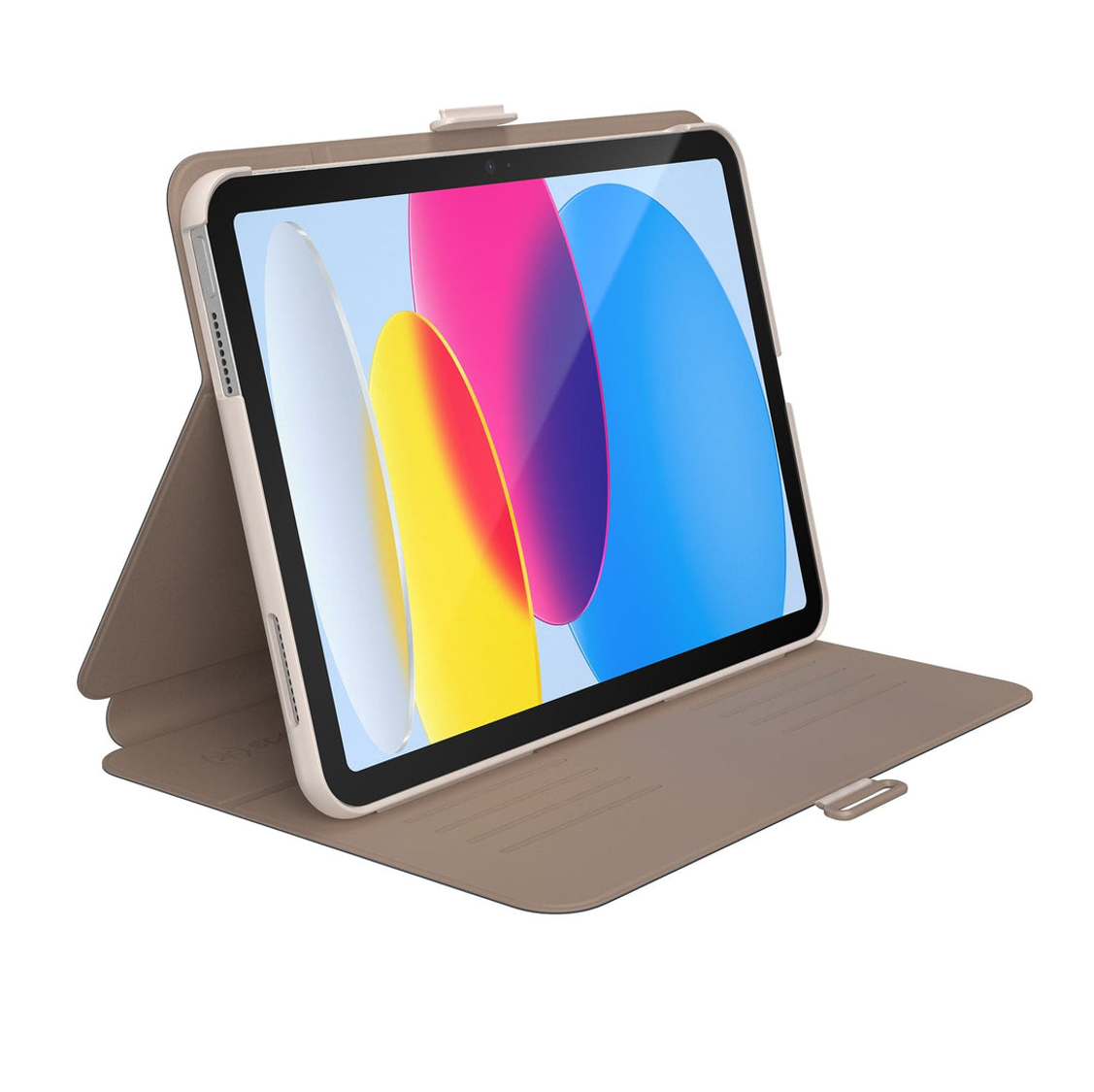 Speck Balance Folio Case for iPad 10th Generation (2022) - Apple Exclusive in Milk, Mocha & Charcoal | Slim Protective Cover for Work, School & Travel