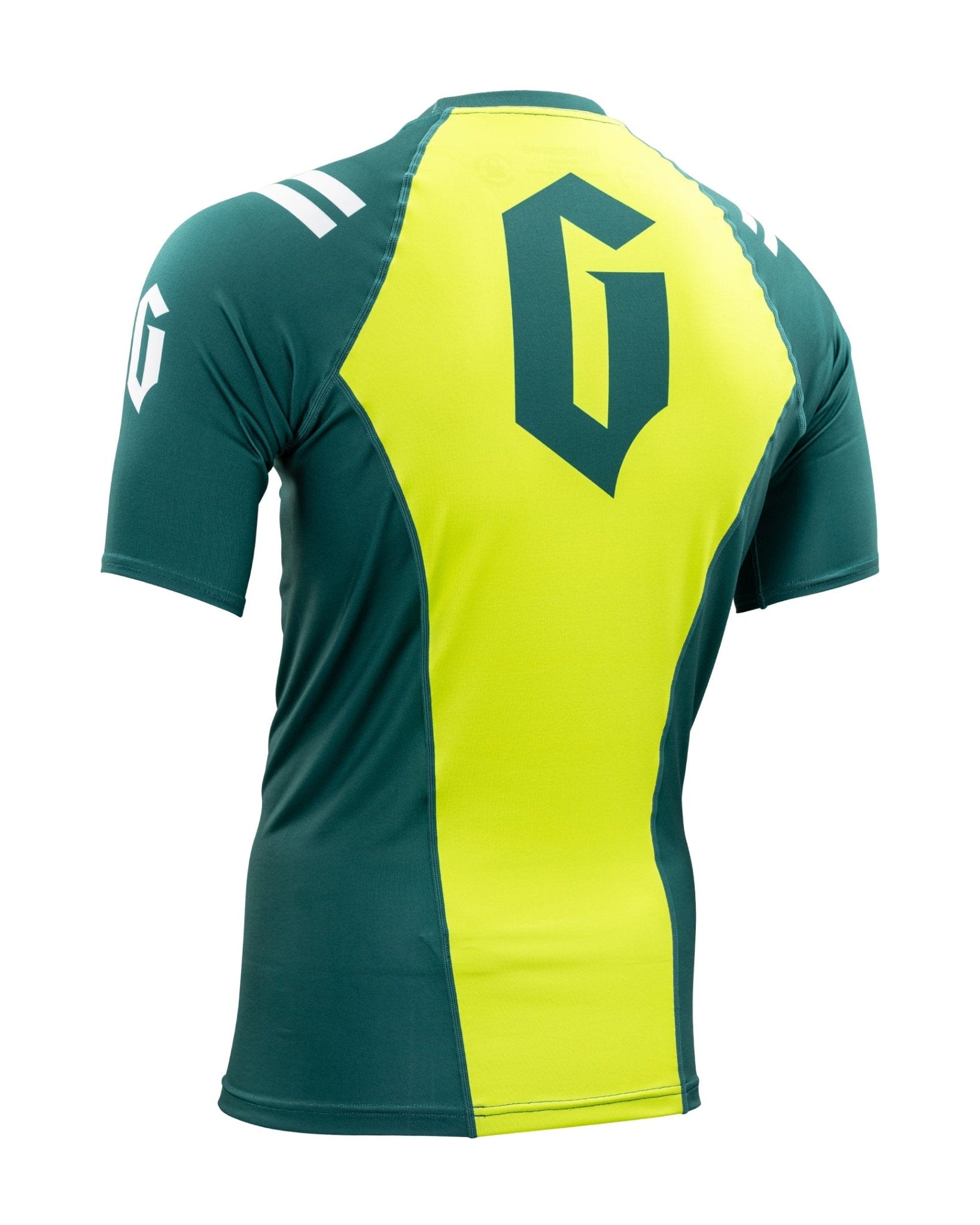 Gameness Men's Eco-Friendly Short Sleeve Rash Guard - UPF 50+ Sun Protection for Surfing, Swimming & MMA Training