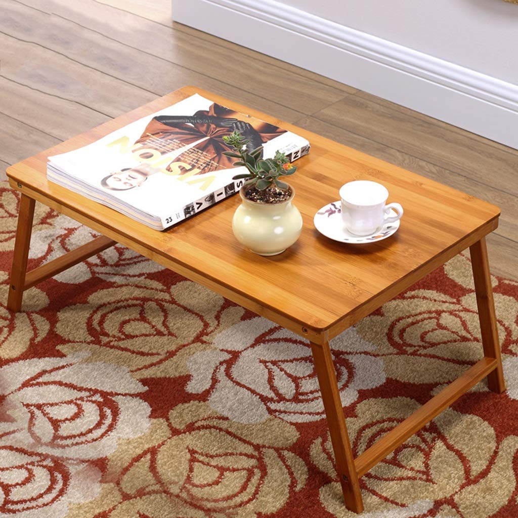 Handcrafted Bamboo Wood Coffee Table - End Table, Window Sill Table & Low Tea Table | Foldable Small Desk for Living Room, Tatami Platform & Home Decor