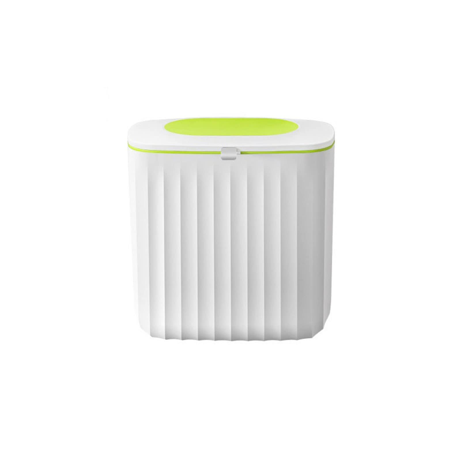 Sifanny Hanging Trash Can with Lid - Under Sink Wall Mounted Kitchen Waste Bin for Cabinet Door, Green - Perfect for Small Spaces, Bathroom, RV & Office Organization