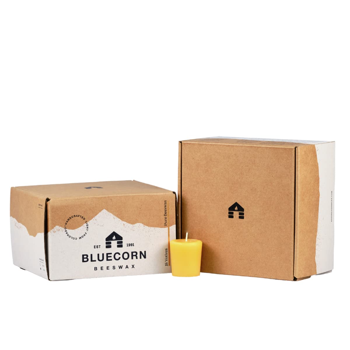 Bluecorn 100% Pure Beeswax Votive Candles - 36 Pack Natural Yellow Beeswax Candles | Long Lasting 12+ Hour Burn | Handmade in USA | Soy & Paraffin Free | Perfect for Home Decor, Weddings, Spa Relaxation & Aromatherapy