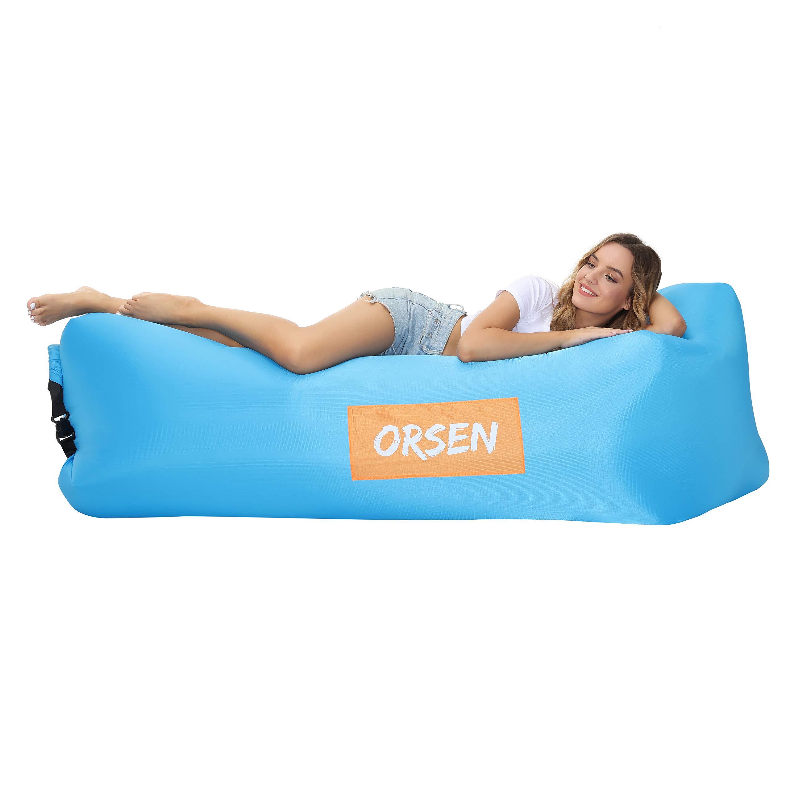 ORSEN Inflatable Couch - Portable Air Sofa Lounger for Camping, Hiking, Beach & Indoor Use | Quick Setup, Leak-Proof Design | Perfect for Adults Outdoor Travel, Backyard Relaxing, Lakeside Picnics and Home Lounging