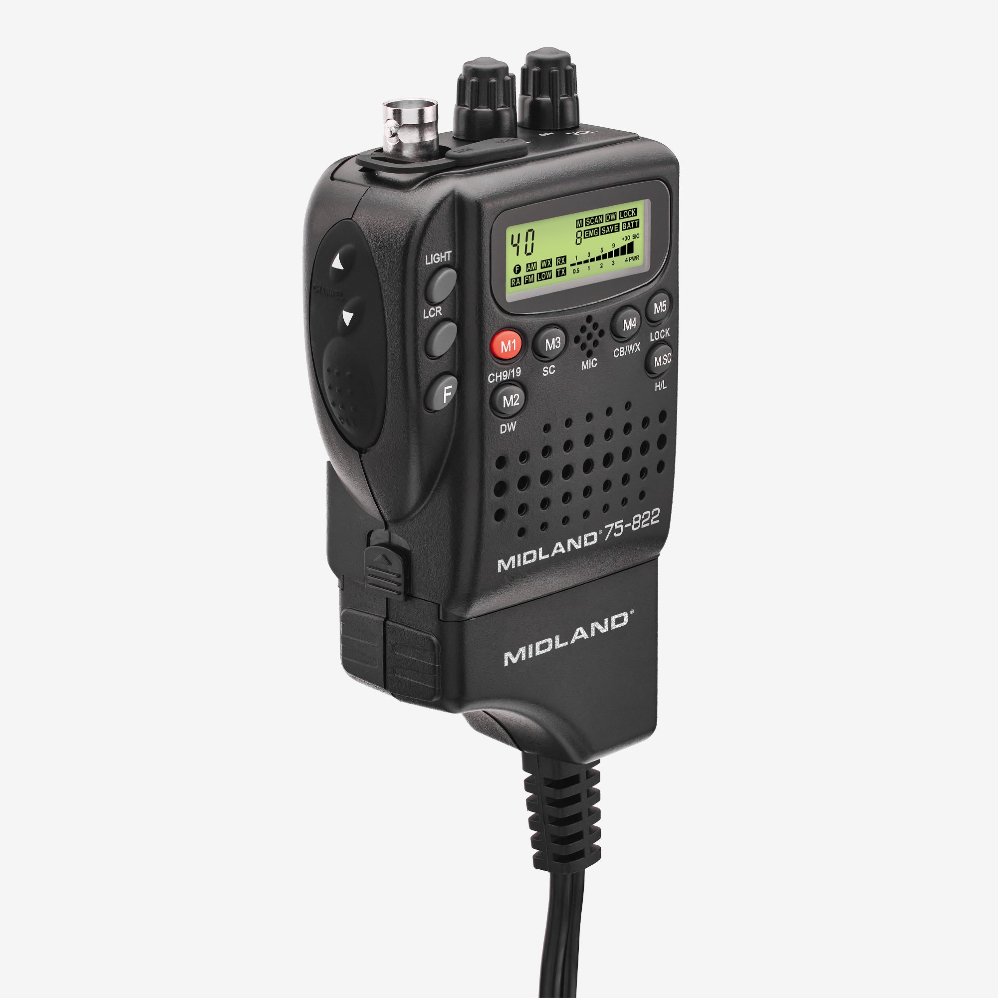 CB Portable Mobile Radio 75 822 - Long Range Two Way Communication for Truckers, Camping & Emergency Use