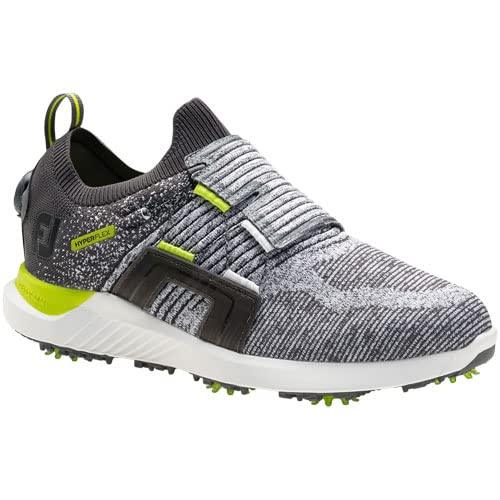 FootJoy Men's Hyperflex Boa Golf Shoes - Waterproof Spiked Golf Shoes for Men with BOA Closure System | Perfect for Walking Courses & Wet Conditions
