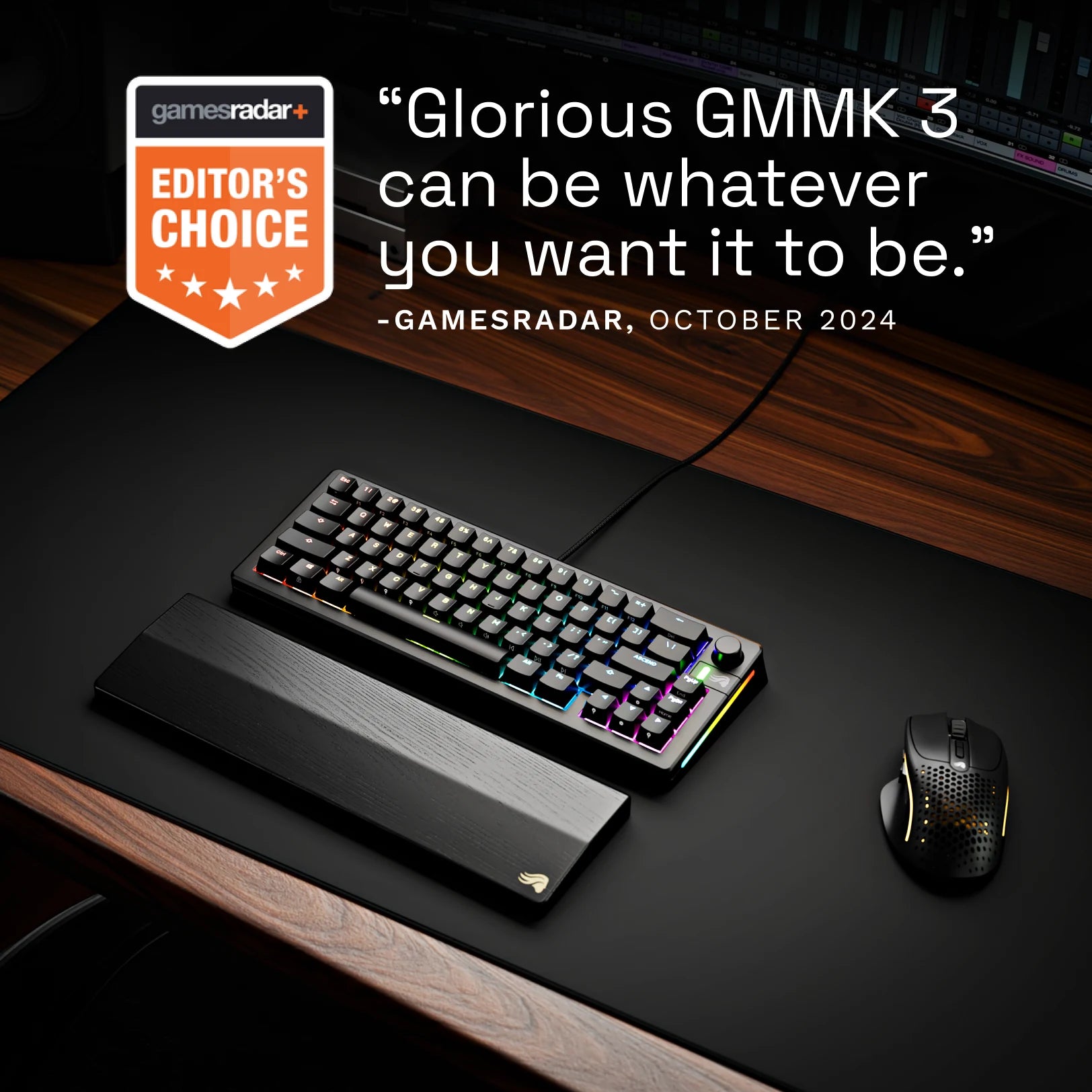 GMMK 3 Prebuilt Mechanical Gaming Keyboard - 96% Compact Layout, Hot-Swappable Switches, RGB Backlit - Perfect for PC Gaming, Office Work & Typing Enthusiasts