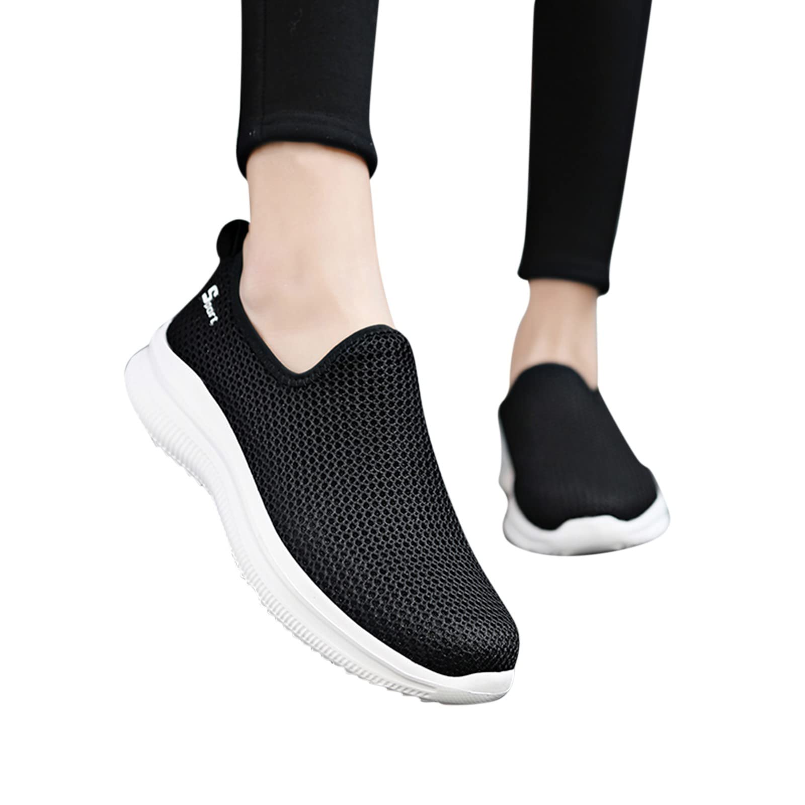 **Women's Breathable Mesh Slip-On Sneakers - Non-Slip Comfort Running Shoes for Summer, Sports & Tennis | Lightweight & Durable for Casual Wear, Gym & Outdoor Activities**