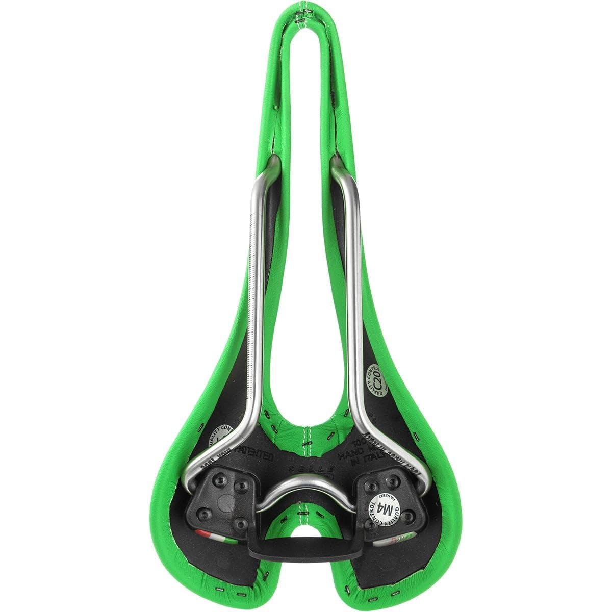 SMP Selle Forma Bike Saddle - Comfortable Green Cycling Seat for Road & Mountain Bikes - Made in Italy - One Size Universal Fit - Perfect for Long Distance Rides & Commuting