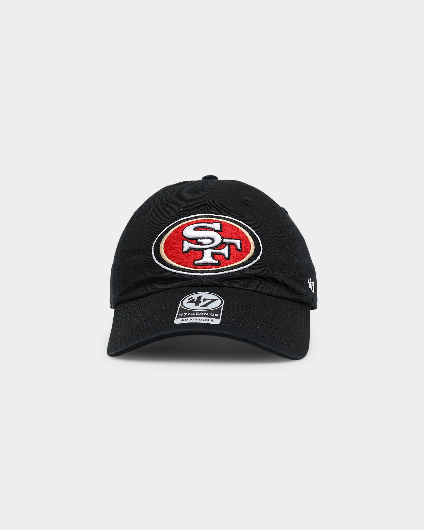 47 Brand Kids' San Francisco 49ers 47 Clean Up Adjustable Strapback Cap - Black NFL Team Hat for Boys & Girls - Perfect for Game Day, School, and Outdoor Activities