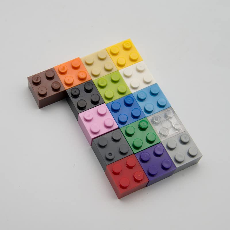 100-Piece 2x2 Red Classic Building Bricks Bulk - Compatible with Lego Parts & Pieces | Perfect for DIY Projects, Kids' Creative Play & Educational STEM Activities
