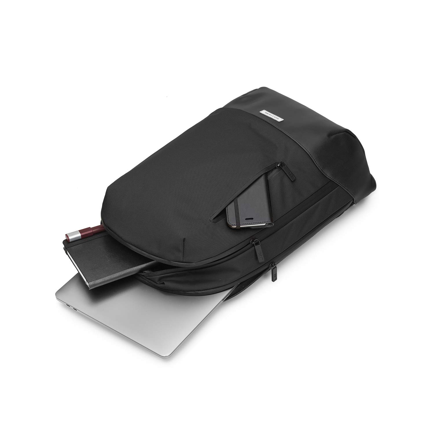 Premium Moleskine Backpack for 15-Inch Laptop | Stylish Business & Metro Backpack for Men & Women | Durable Black Work & Travel Backpack | Perfect for Office, Commuting & College Use