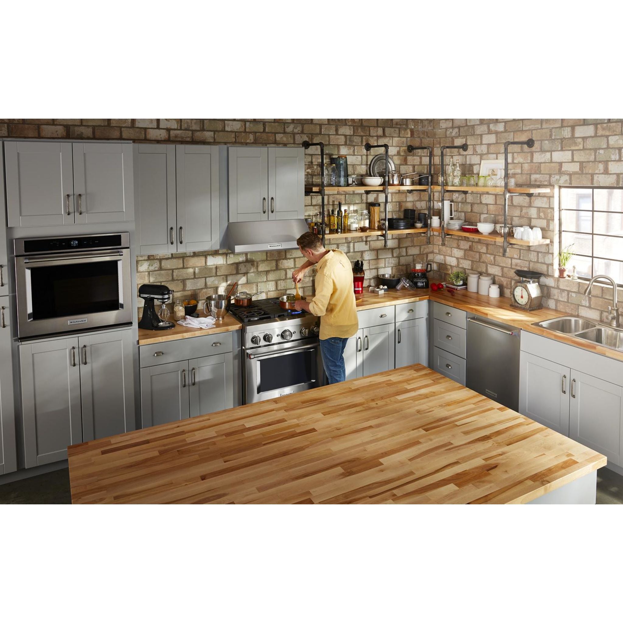 KitchenAid KFDC500JSS 30-inch Dual Fuel Range with 5 Burners - Stainless Steel Professional Gas Stove & Electric Oven for Home Cooking & Baking