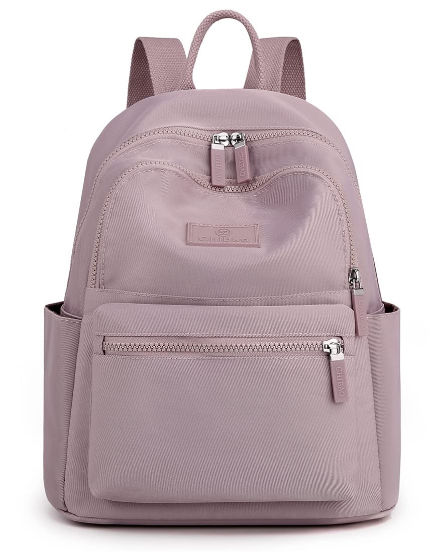 Collsants Small Backpack for Women - Light Purple Mini Nylon Backpack Purse | Stylish Daypack for Travel, Work & School Essentials