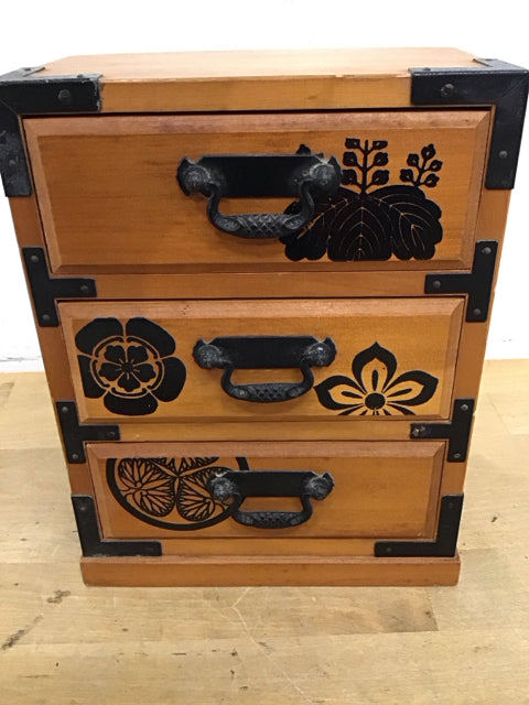 8-Piece Wooden Floral Design Jewelry Chest - Perfect for Organizing Necklaces, Rings & Earrings | Vintage Home Decor Storage Box for Bedroom & Bathroom