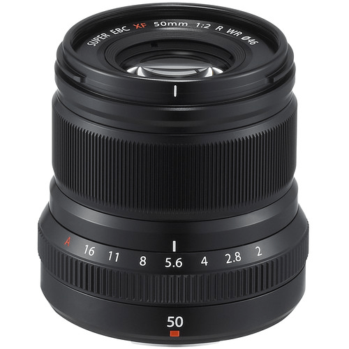 Fujifilm FUJINON XF 50mm F2.0 R WR Black Lens - Fast Aperture Prime Lens for Fujifilm X-Mount Cameras | Perfect for Portraits, Street & Low Light Photography