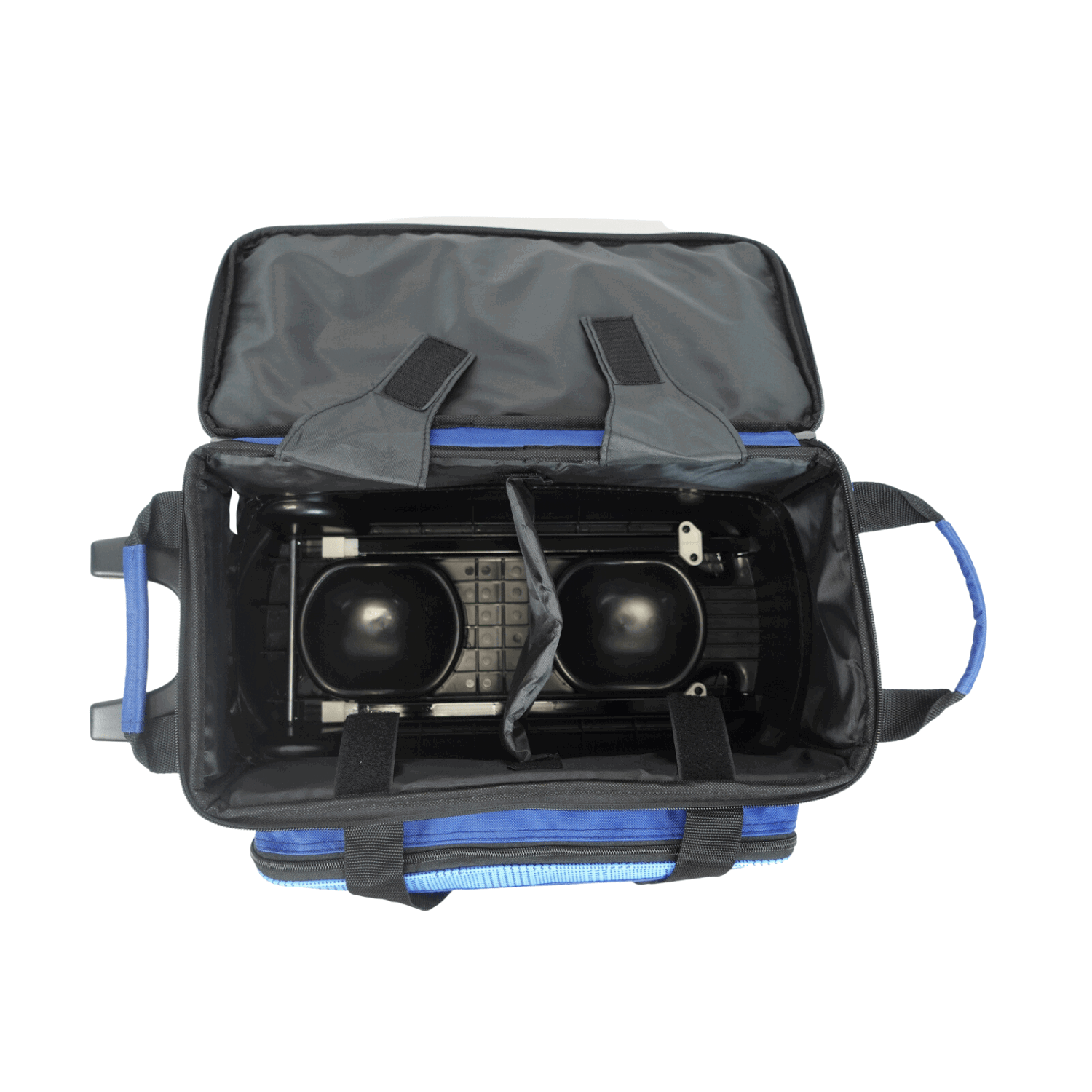 ELITE Deluxe Double Roller Bowling Bag - Navy Plaid Design for Easy Transport | Perfect for League Play & Tournaments | Durable & Stylish Bowling Accessory