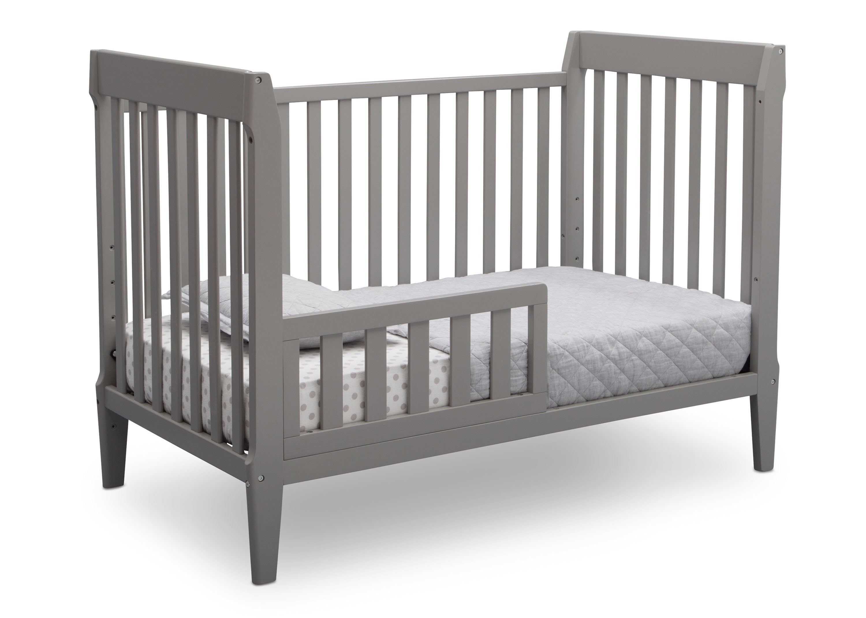 Mid Century Modern 5-in-1 Convertible Crib - Classic Nursery Furniture for Baby to Toddler Bed | Perfect for Small Spaces & Modern Nurseries