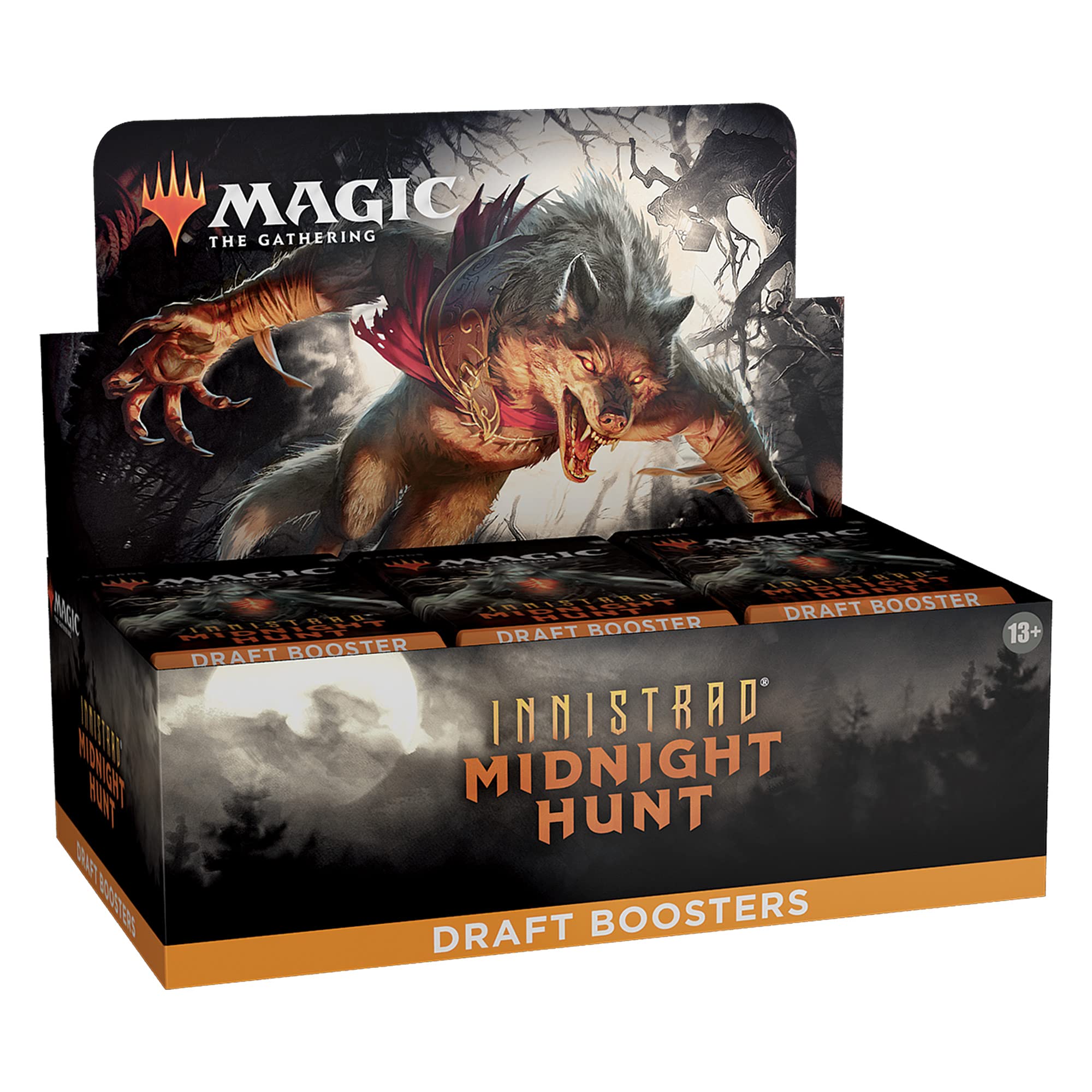 Magic: The Gathering Innistrad: Midnight Hunt Draft Booster Box - 36 Packs (540 Cards) | MTG Collector's Edition, Trading Card Game for Deck Building & Strategy Play | Perfect for Game Nights, Tournaments & Gifts