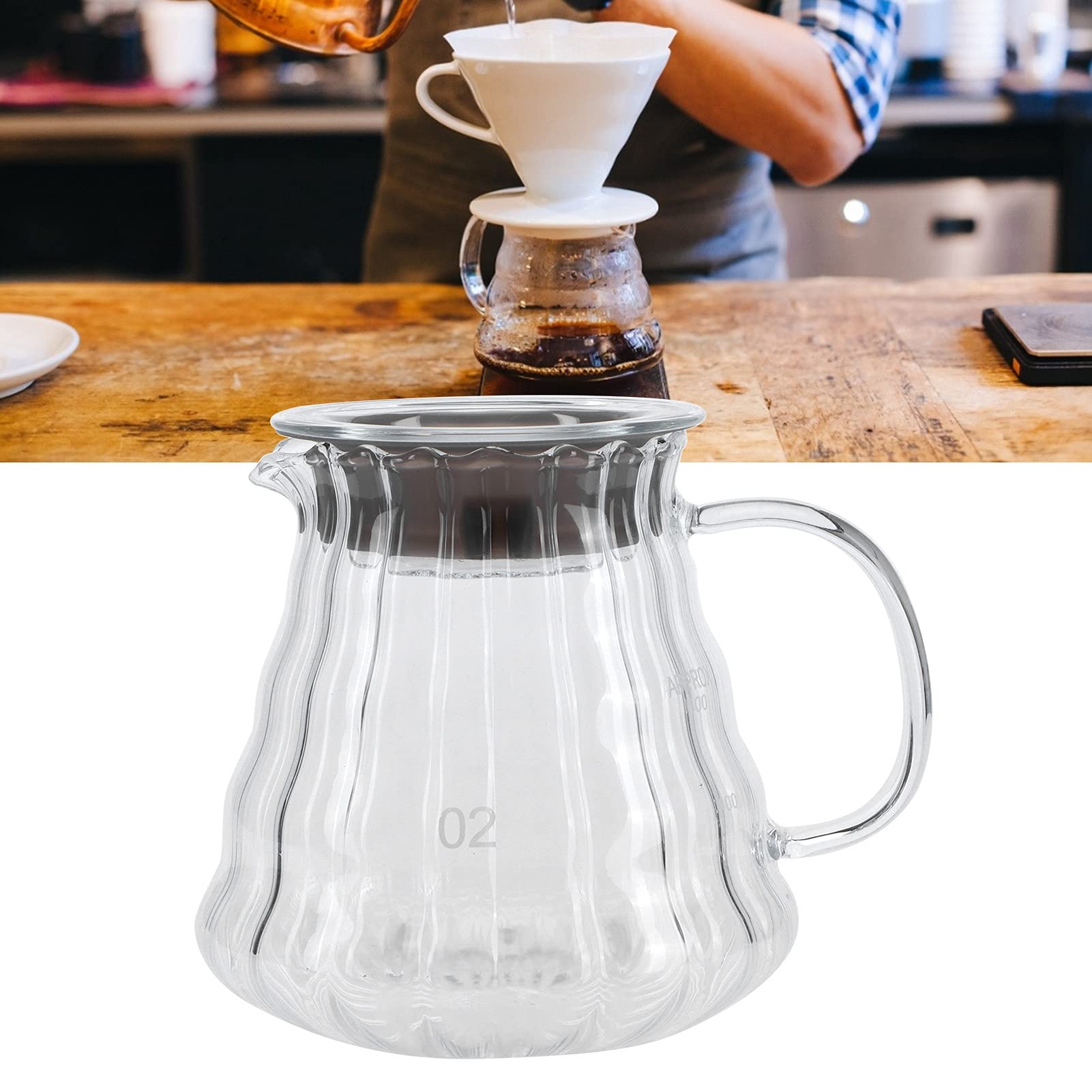 Premium Glass Coffee Maker - 500ML High Borosilicate Coffee Pot & Teapot for Home, Office, Camping & Gifts | Heat-Resistant & Durable Brewing Solution
