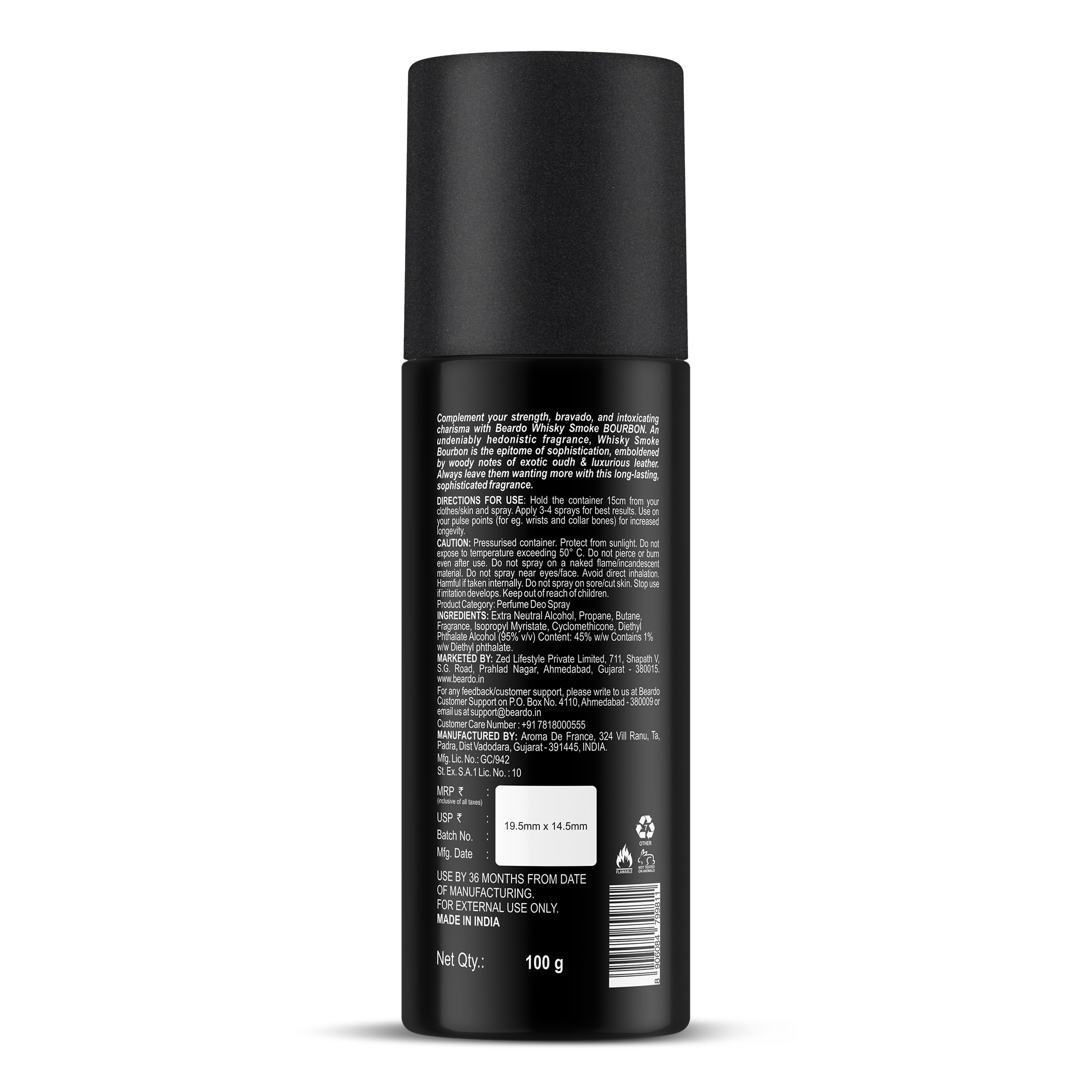 Beardo Glory & Whisky Smoke Bourbon Cologne Body Spray Set of 2 - Long Lasting Fougere Aromatic Deodorant for Men - Perfect Gift for Brother & Friends - Ideal for Date Night, Office & Special Occasions