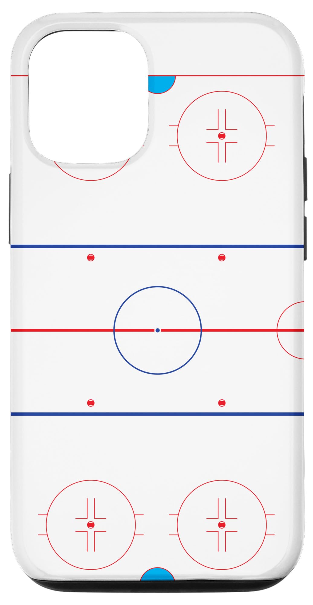 iPhone 12/12 Pro Hockey Rink Design Shockproof Case - Perfect for Ice Hockey Fans & Sports Enthusiasts