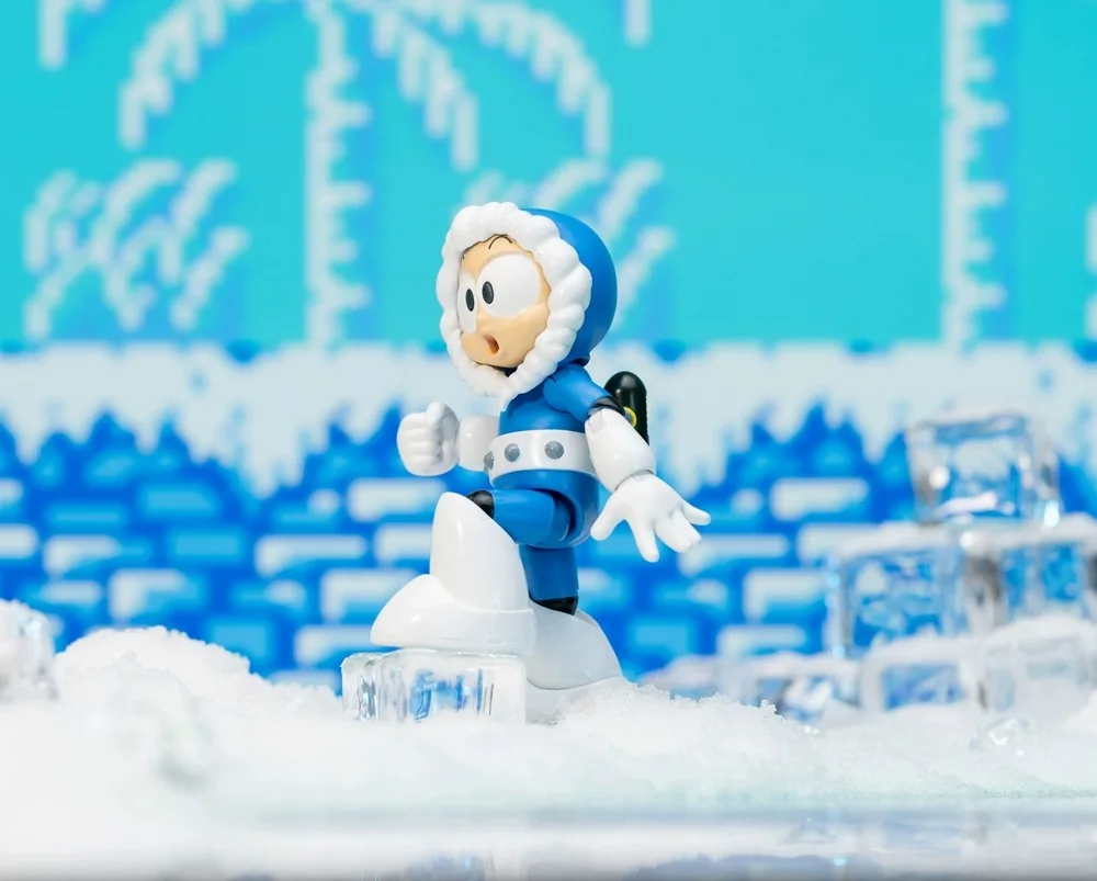 Jada Toys Mega Man Ice Man 6-Inch 1/12 Scale Action Figure - Collectible Toy for Display, Gaming & Cosplay Scenes