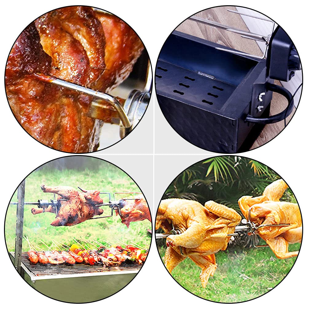Stainless Steel BBQ Rotisserie Fork for Chicken - Cabilock 1pc Air Fryer & Grill Accessory - Perfect for Rotating Roasts, Air Frying & Outdoor Grilling