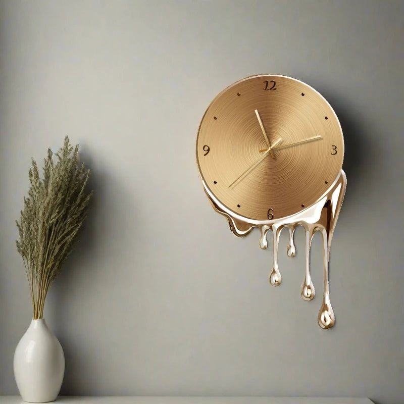 Large Melted Wall Clock - Unique Dali-Inspired Home Decor for Living Room, Bedroom & Office | Modern Artistic Wall Art Gift